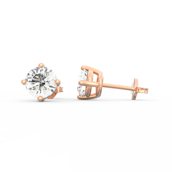 Timeless Elegance - Classic Solitaire Diamond Ear Studs