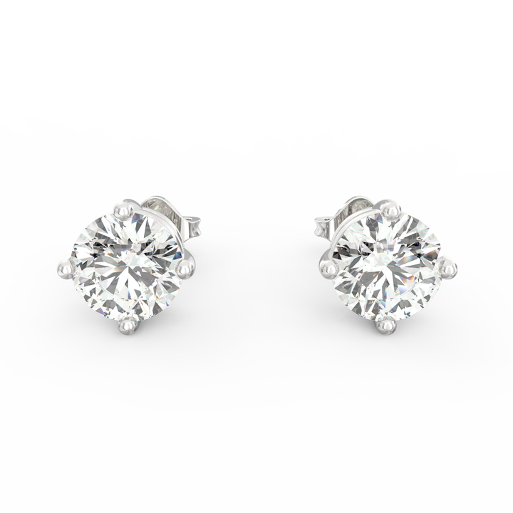 Timeless Elegance - Classic Solitaire Diamond Ear Studs