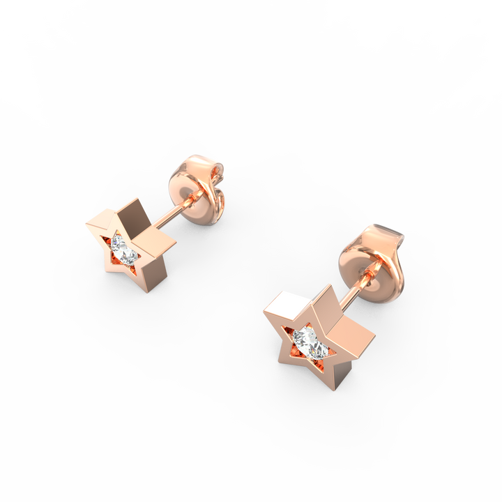 Starry Elegance Round Earstuds