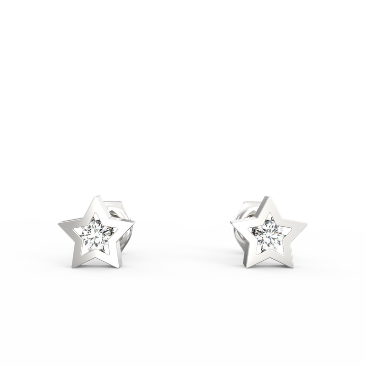 Starry Elegance Round Earstuds