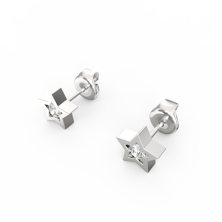 Starry Elegance Round Earstuds