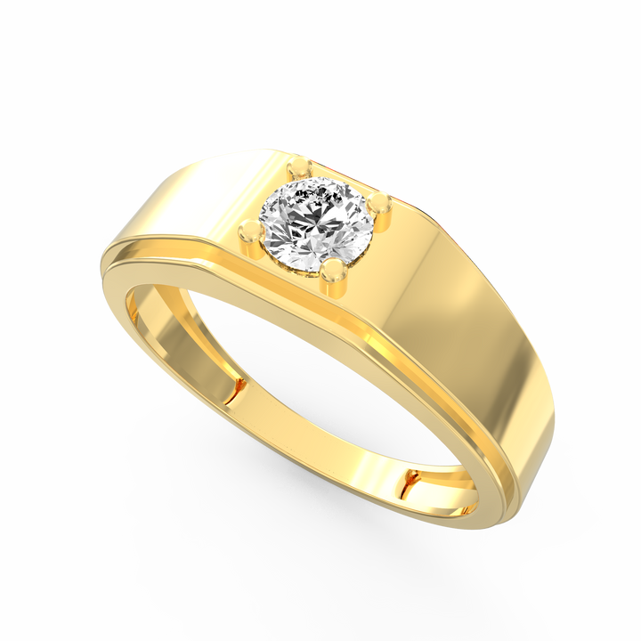Timeless Solitaire Men's Diamond Ring