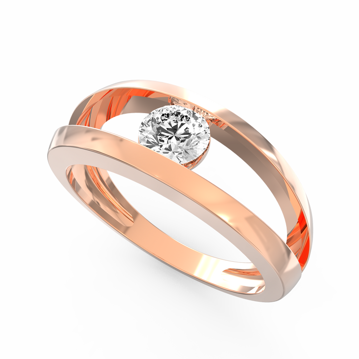 Sleek Solitaire Men's Diamond Statement Ring