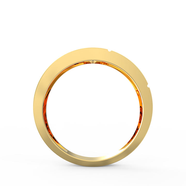 Regal Solitaire Men's Diamond Signet Ring