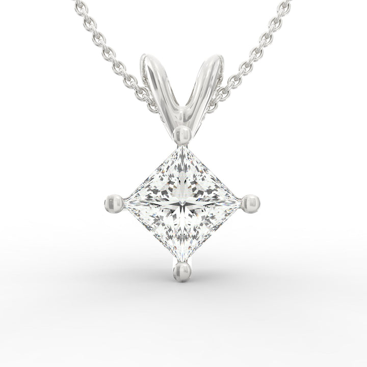 Princess Solitaire Diamond Pendant