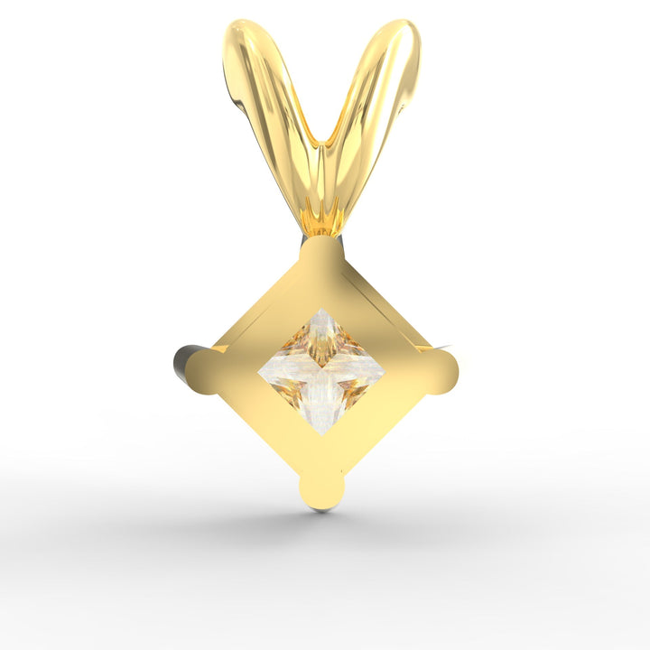 Princess Solitaire Diamond Pendant