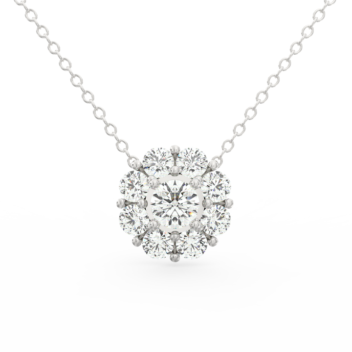Ethereal Radiance: Round Diamond Solitaire Pendant