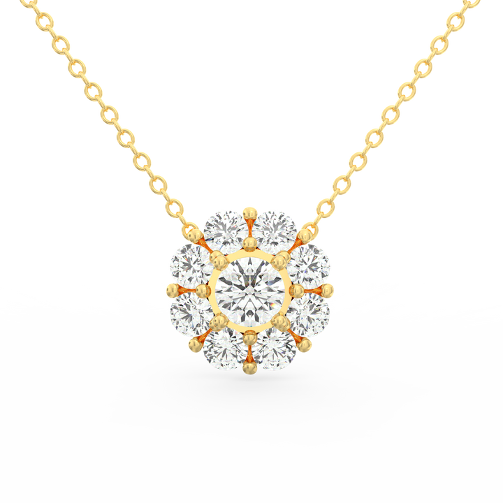 Ethereal Radiance: Round Diamond Solitaire Pendant