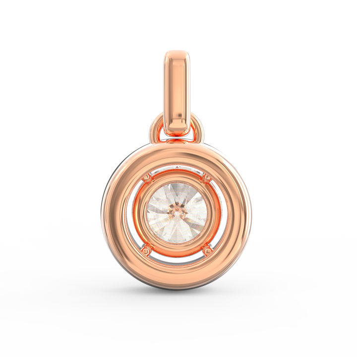 Elegant Brilliance: 1ct Solitaire Pendant with Diamond Accent