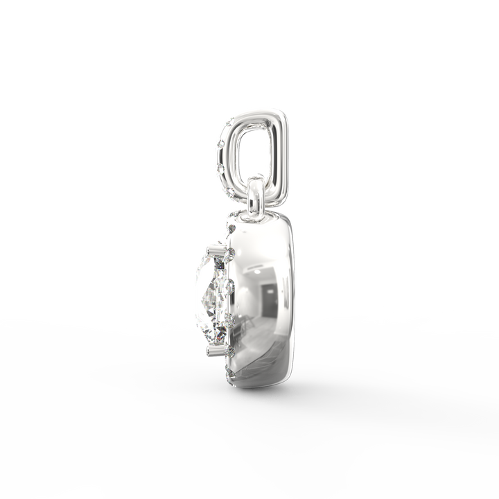Elegant Brilliance: 1ct Solitaire Pendant with Diamond Accent