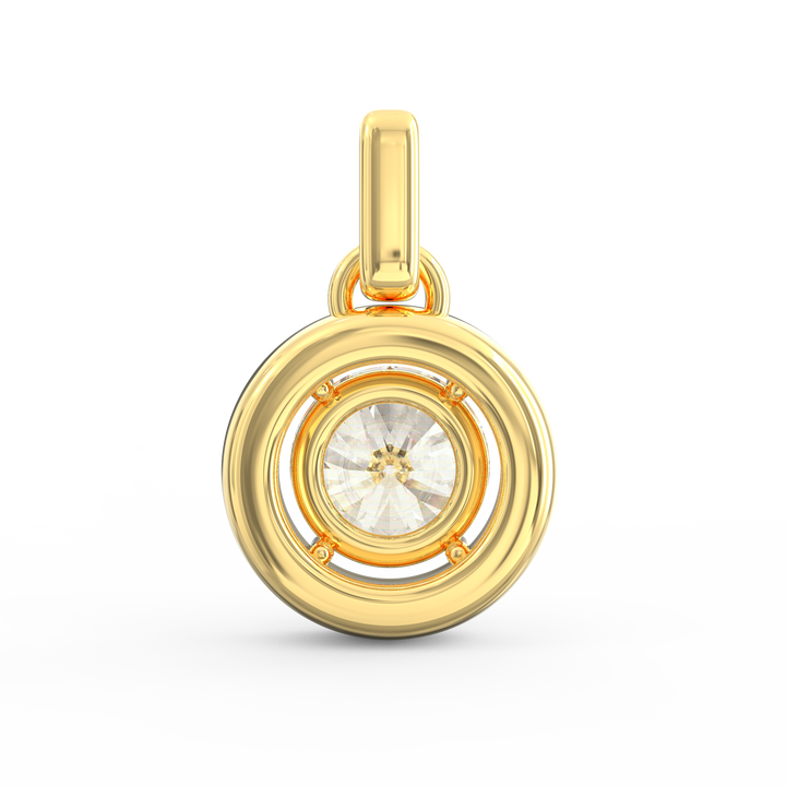 Elegant Brilliance: 1ct Solitaire Pendant with Diamond Accent