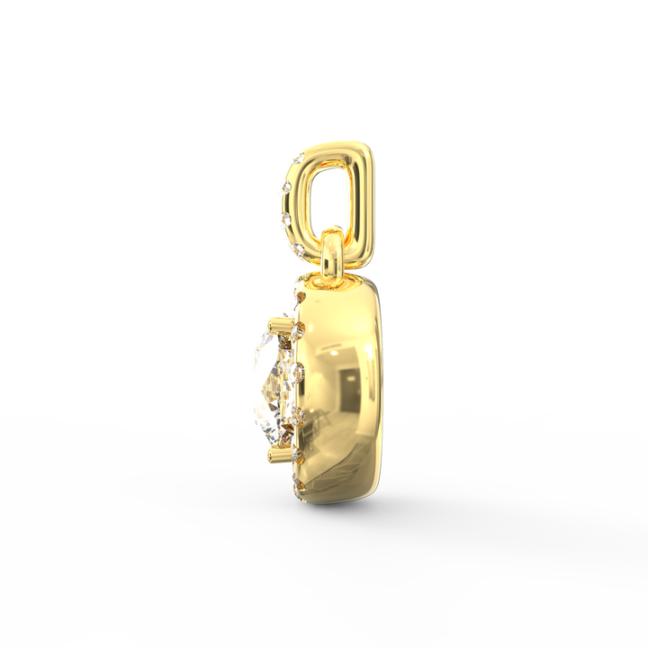 Elegant Brilliance: 1ct Solitaire Pendant with Diamond Accent