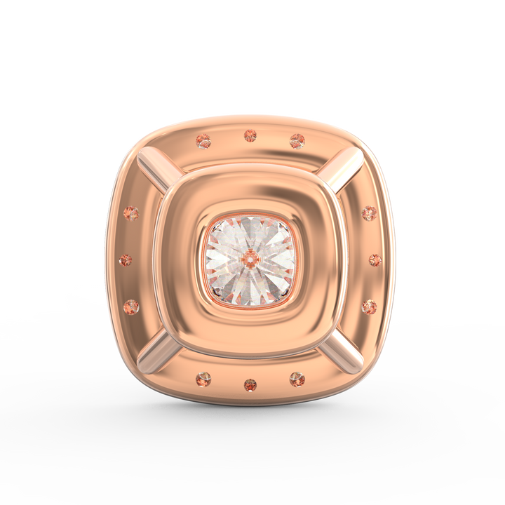Timeless Radiance: 1.00ct Diamond Solitaire Pendant with Cushion Halo