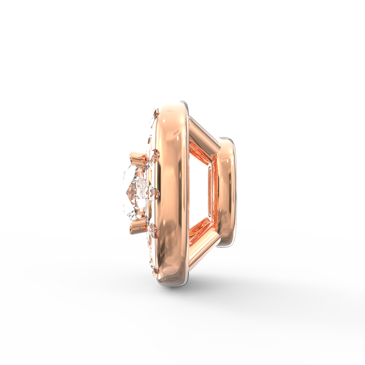 Timeless Radiance: 1.00ct Diamond Solitaire Pendant with Cushion Halo