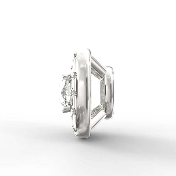 Double Row Diamond Solitaire Pendant