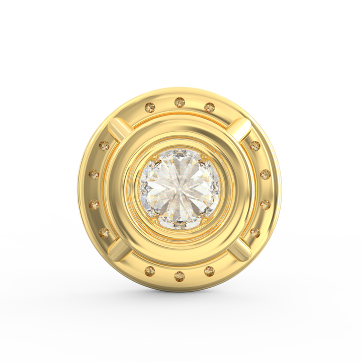Brilliant Majesty: 1.00ct Halo Solitaire Pendant with Micro Pave Accents