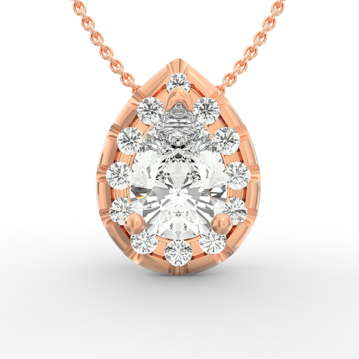 Pear-Shaped Solitaire Diamond Pendant