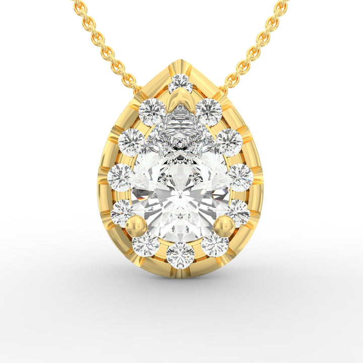 Pear-Shaped Solitaire Diamond Pendant