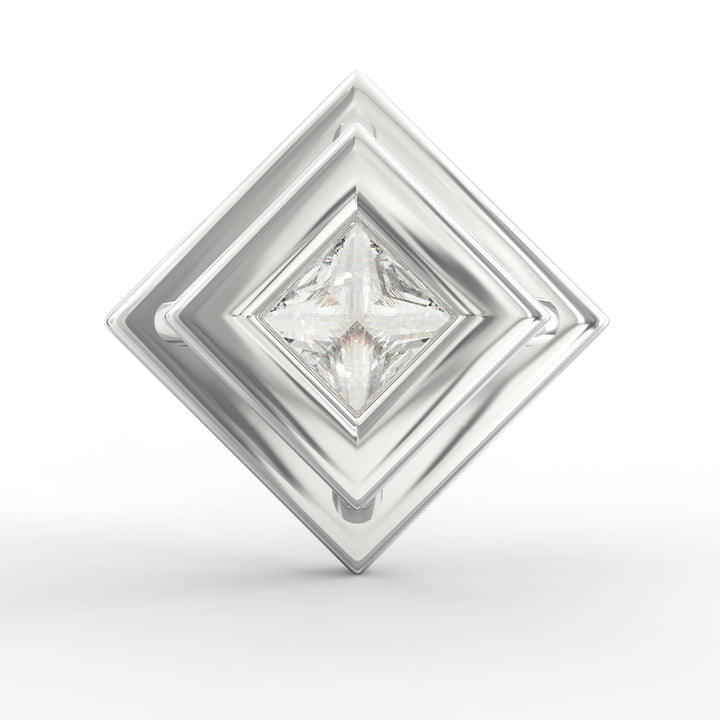 Square-Shaped Princess  Diamond Solitaire Pendant