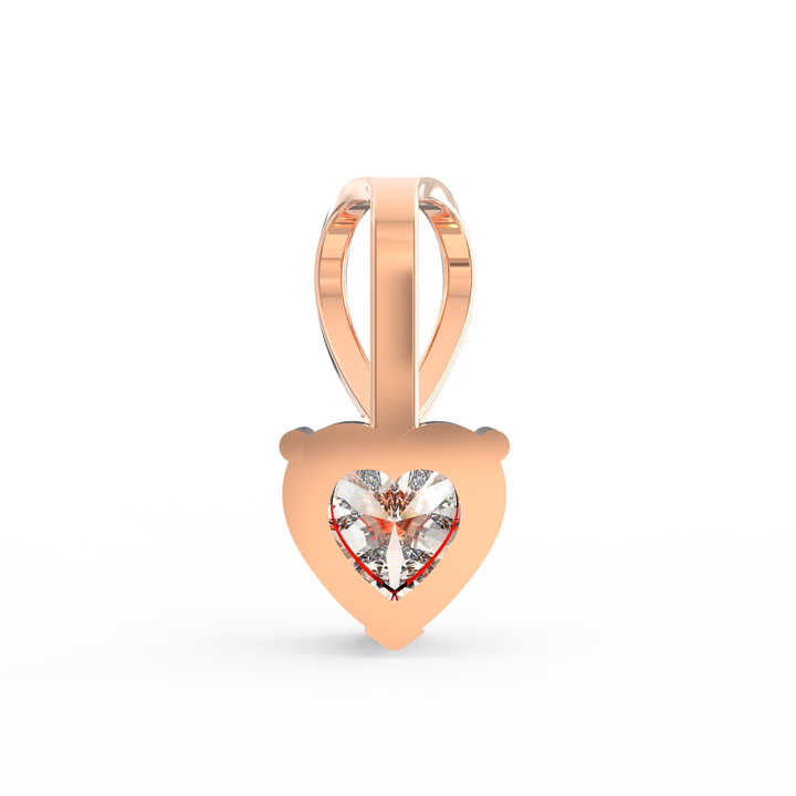 Enduring Love: Heart-Shaped Solitaire Diamond Pendant
