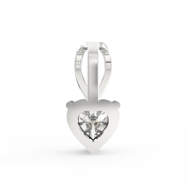 Enduring Love: Heart-Shaped Solitaire Diamond Pendant