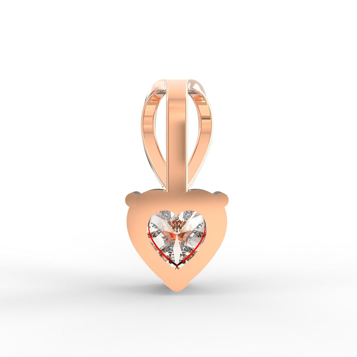 Heart-Shaped Solitaire Diamond Pendant