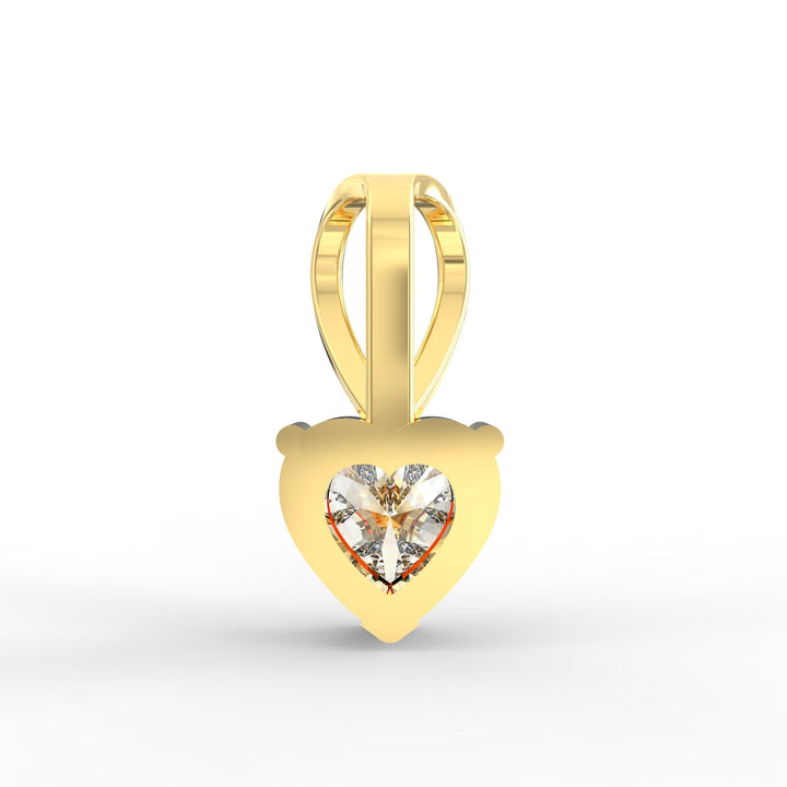 Heart-Shaped Solitaire Diamond Pendant
