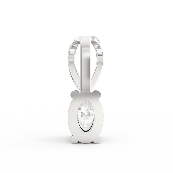 Timeless Elegance: Oval Solitaire Diamond Pendant