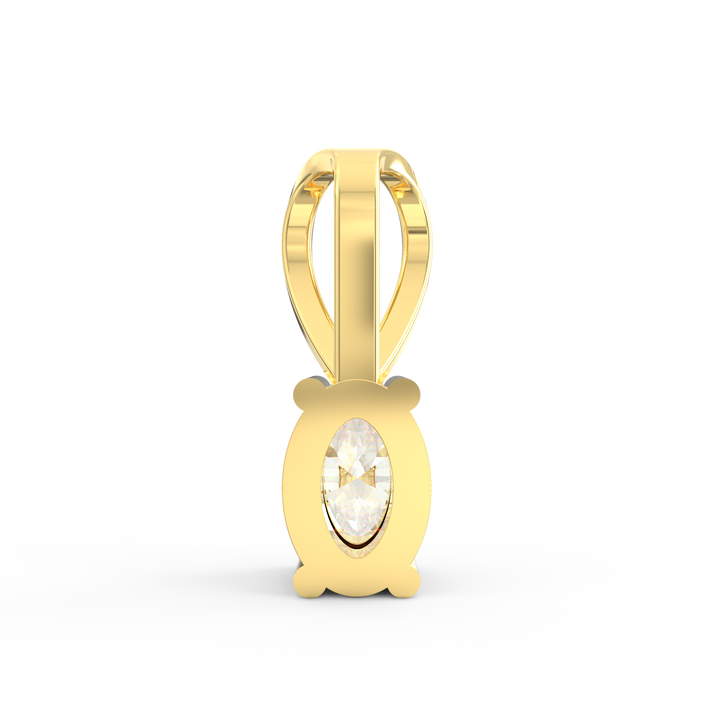 Timeless Elegance: Oval Solitaire Diamond Pendant