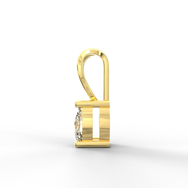 Ovel-Shaped Solitaire Diamond Pendant