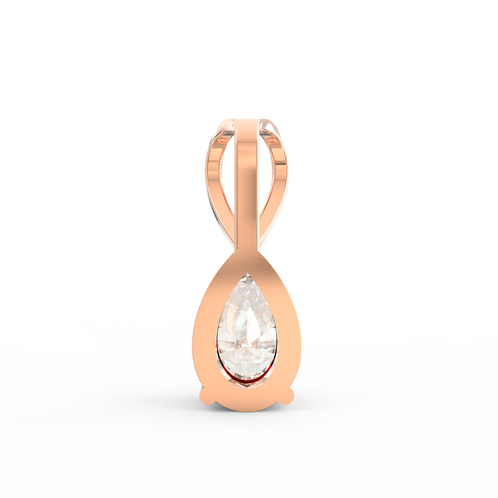 Captivating Grace: Solitaire Pear-Shaped Diamond Pendant