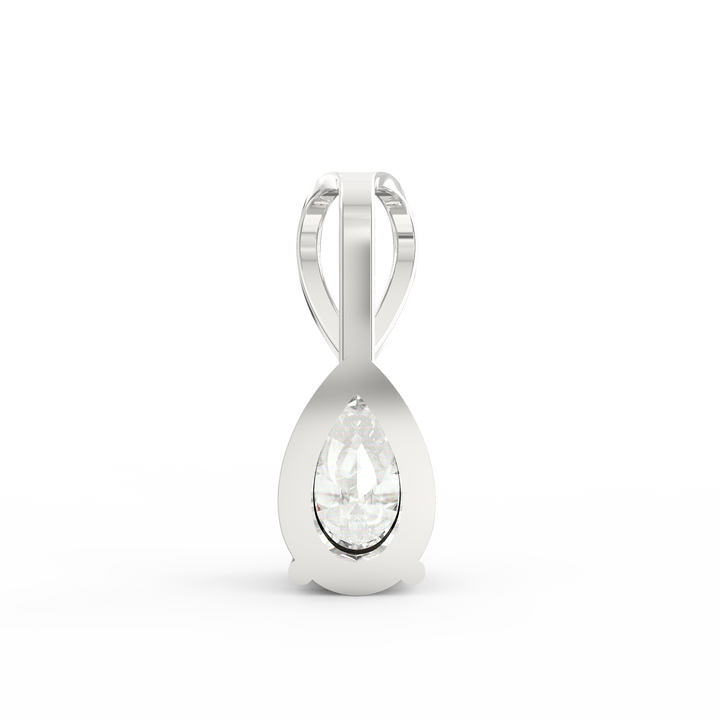 Captivating Grace: Solitaire Pear-Shaped Diamond Pendant