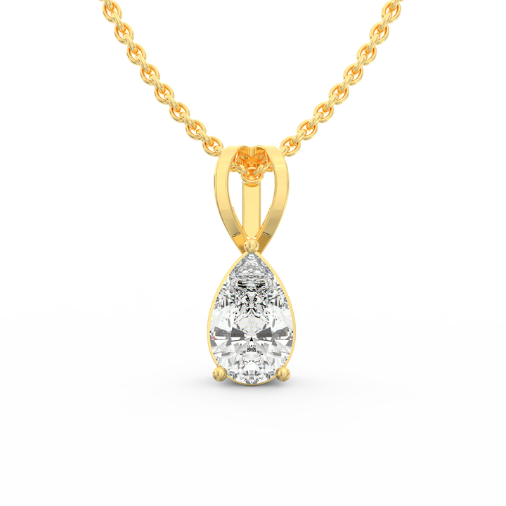 Captivating Grace: Solitaire Pear-Shaped Diamond Pendant