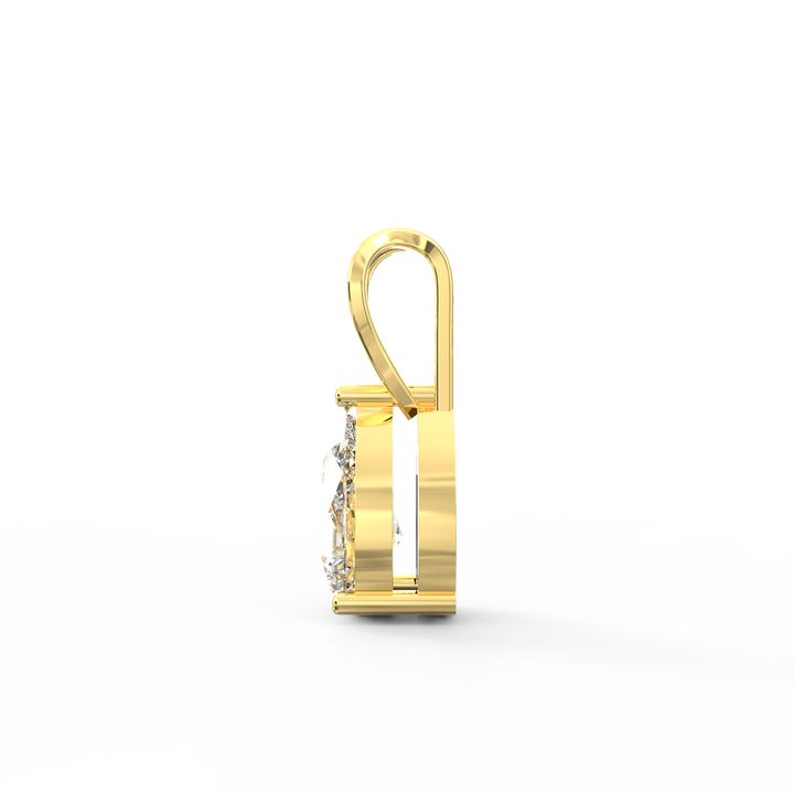 Captivating Grace: Solitaire Pear-Shaped Diamond Pendant
