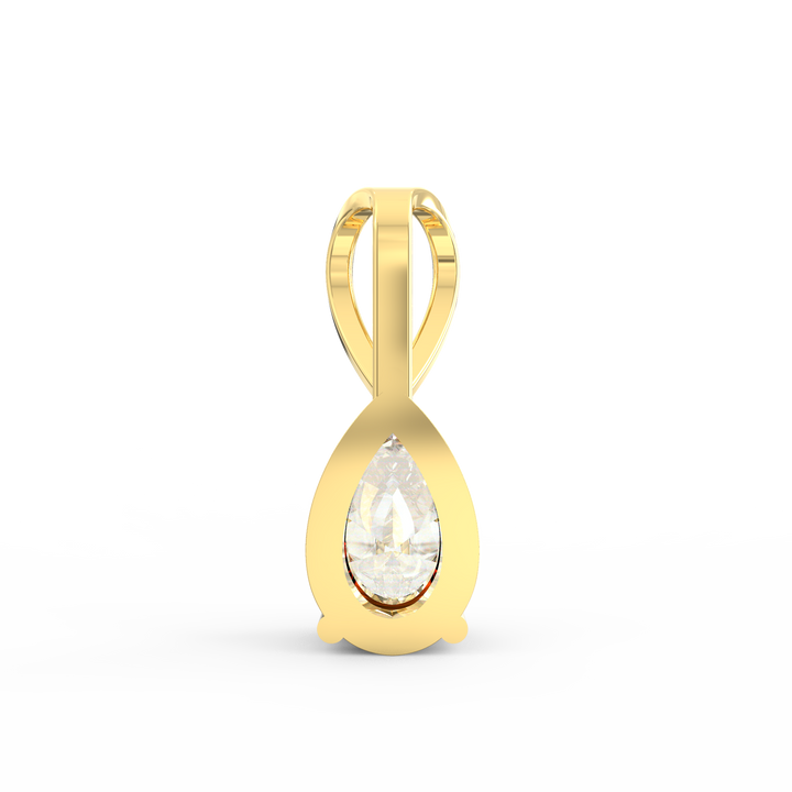 Captivating Grace: Solitaire Pear-Shaped Diamond Pendant