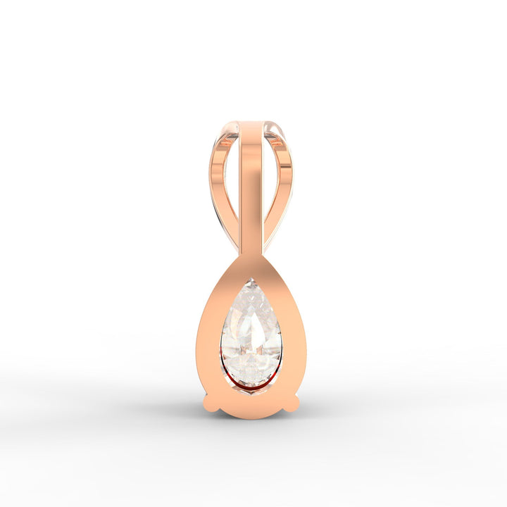 Captivating Grace: Solitaire Pear-Shaped Diamond Pendant