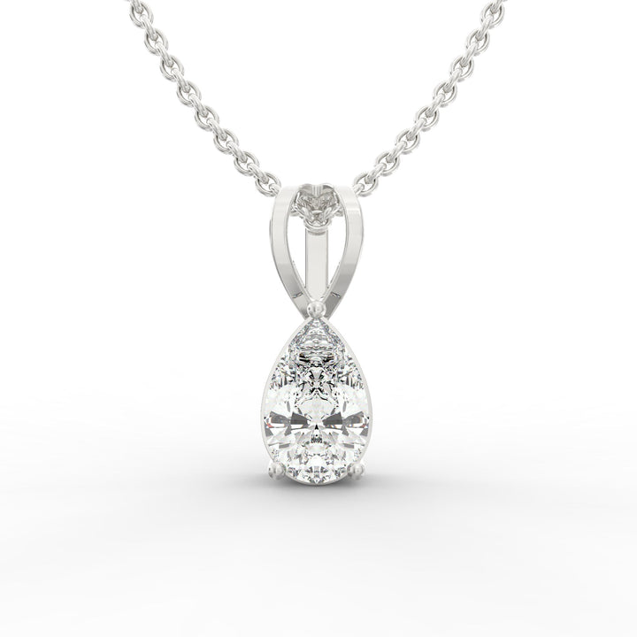 Captivating Grace: Solitaire Pear-Shaped Diamond Pendant