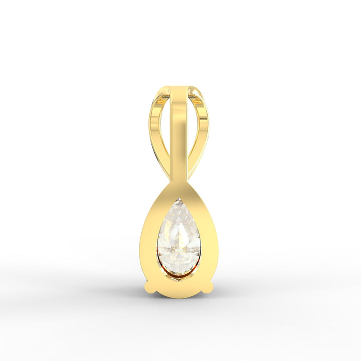 Captivating Grace: Solitaire Pear-Shaped Diamond Pendant
