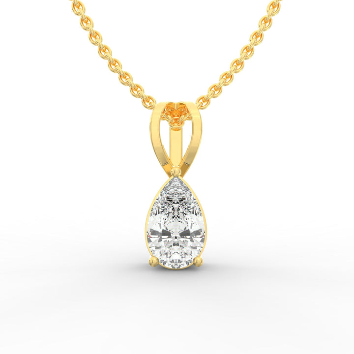 Captivating Grace: Solitaire Pear-Shaped Diamond Pendant