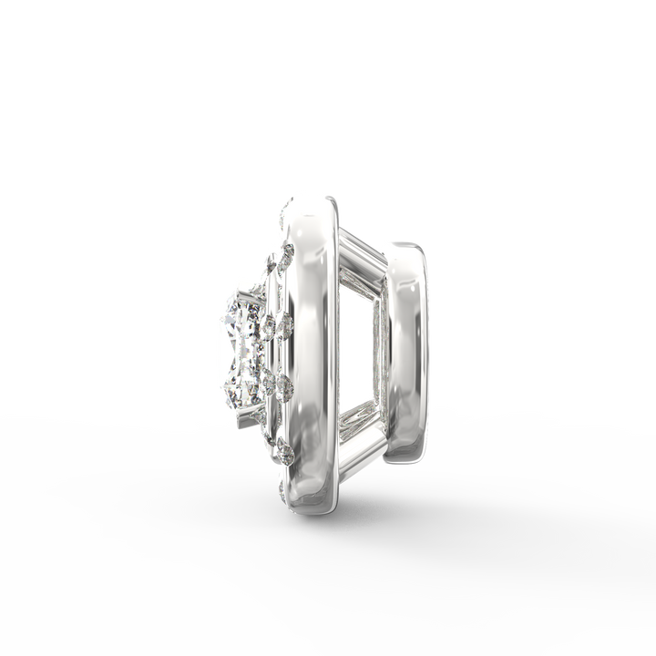 Enchanting Brilliance: Halo Cushion Cut Diamond Solitaire Pendant
