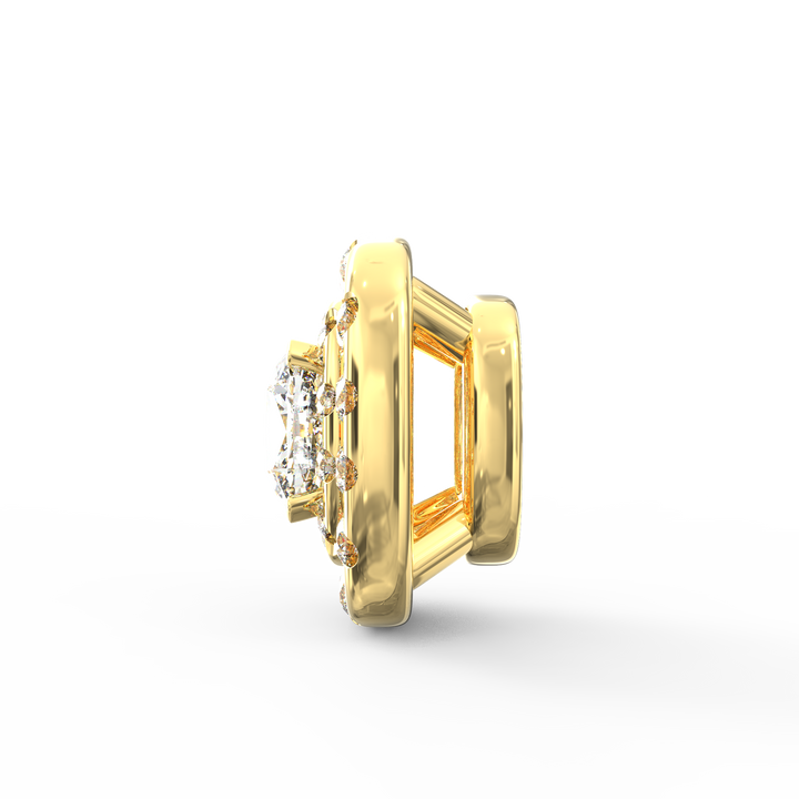 Enchanting Brilliance: Halo Cushion Cut Diamond Solitaire Pendant