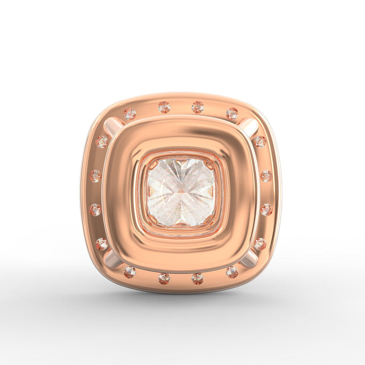 Cushion-Shaped Solitaire Diamond Pendant