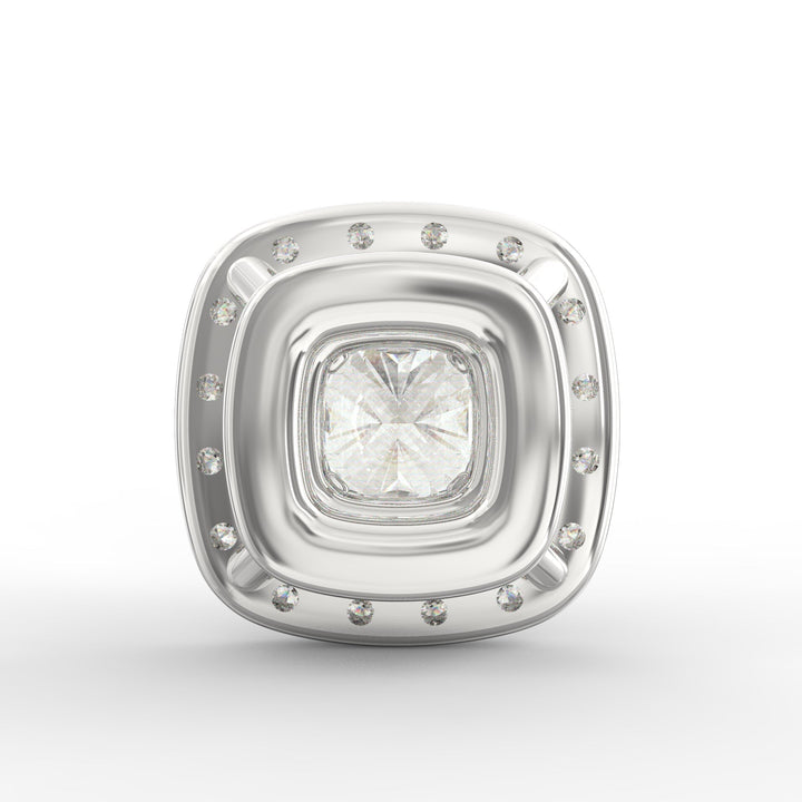 Cushion-Shaped Solitaire Diamond Pendant