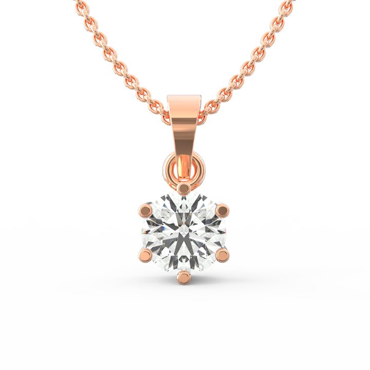 Timeless Charm: Round Brilliant Cut Diamond Solitaire Pendant