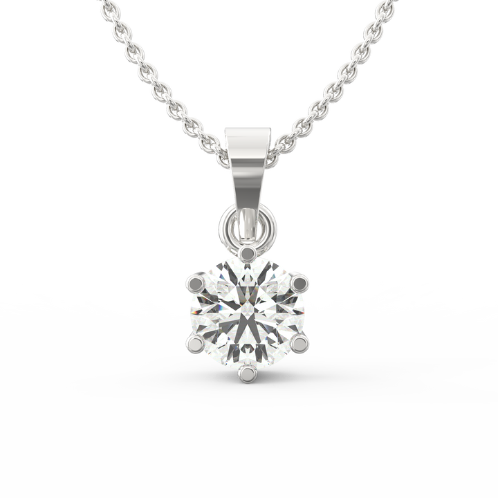Timeless Charm: Round Brilliant Cut Diamond Solitaire Pendant