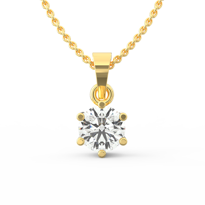Timeless Charm: Round Brilliant Cut Diamond Solitaire Pendant