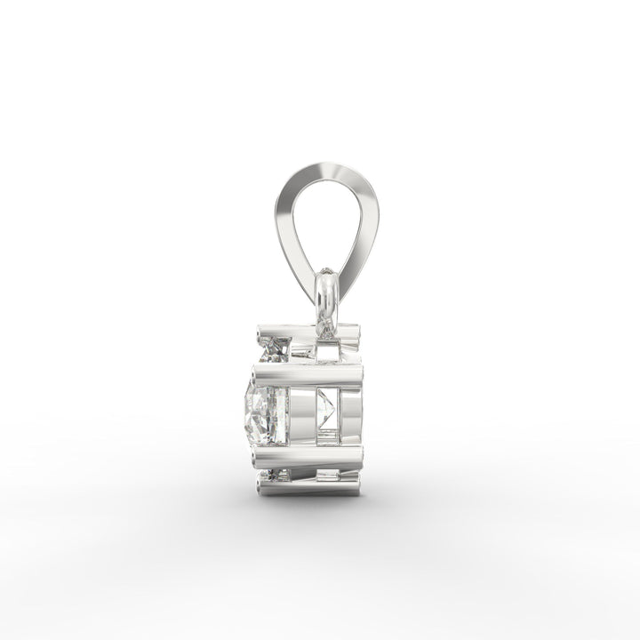 Round-Shaped Solitaire Diamond Pendant