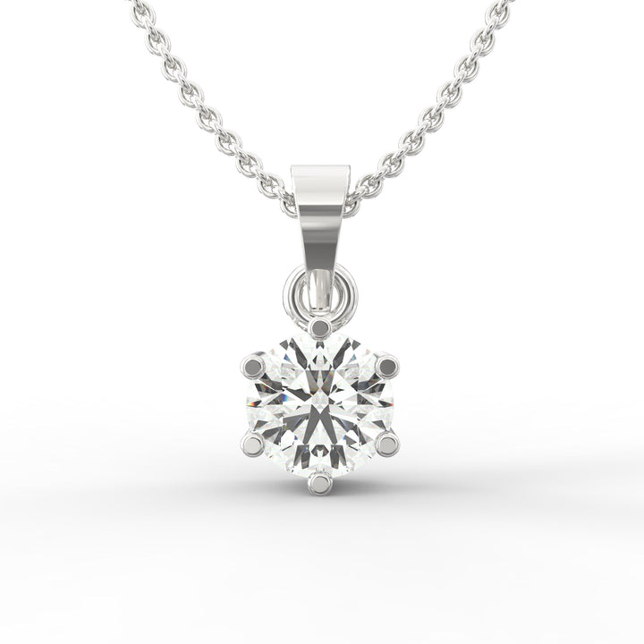 Round-Shaped Solitaire Diamond Pendant