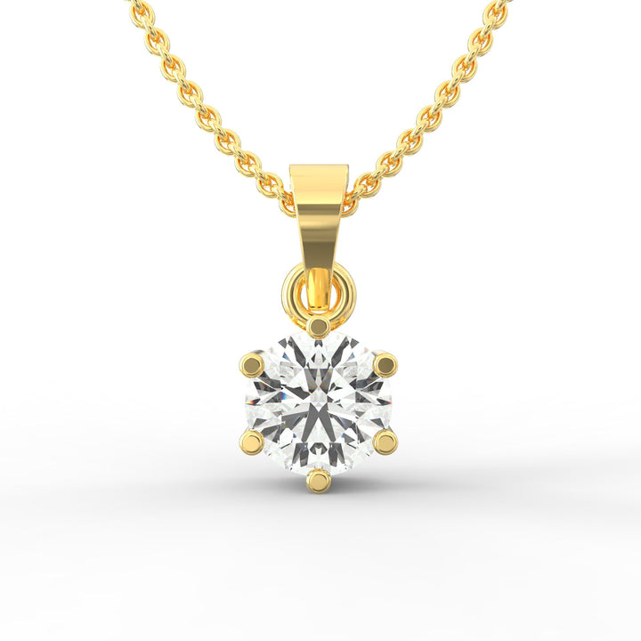 Round-Shaped Solitaire Diamond Pendant