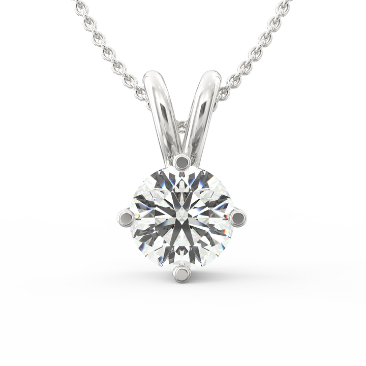 Timeless Charm: Round Brilliant Cut Diamond Solitaire Pendant